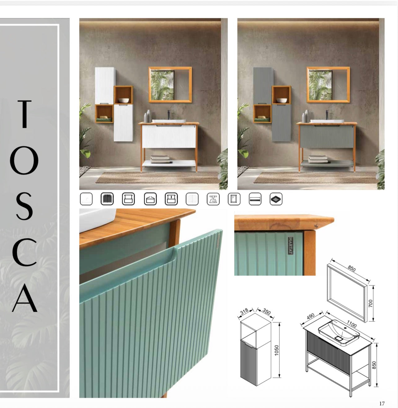 DULAP DE BAIE 85 CM +35 CM DULAP ÎNALT