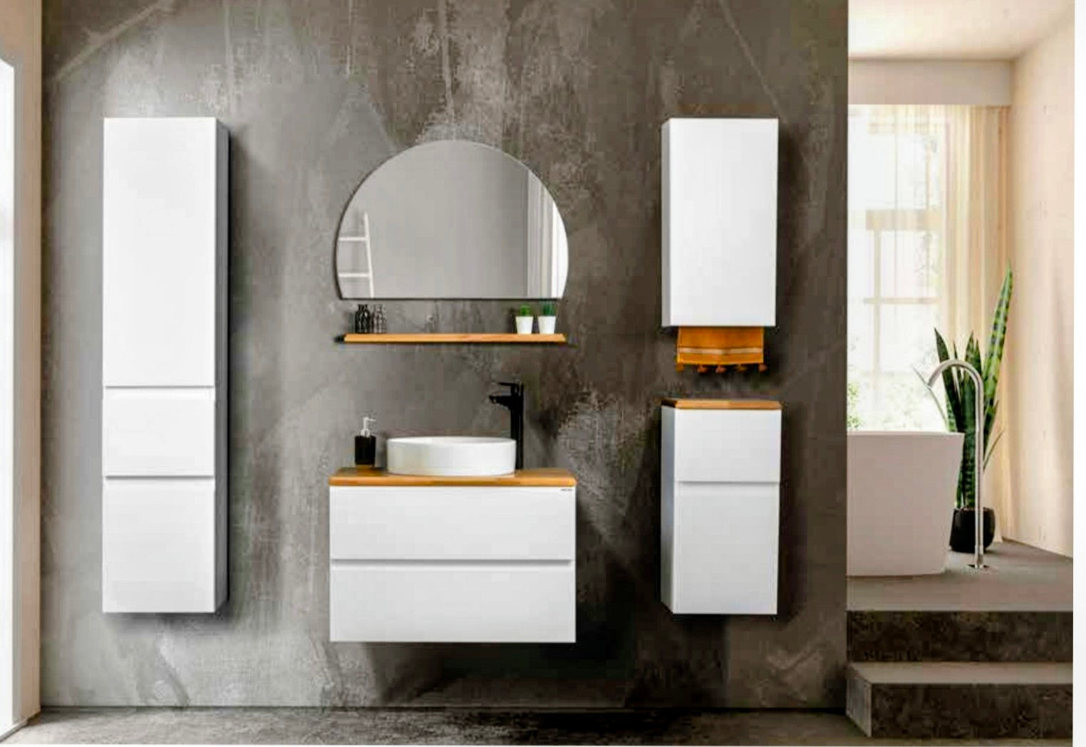 DULAP DE BAIE 80 CM +35 CM DULAP ÎNALT PALERMO 80 CM